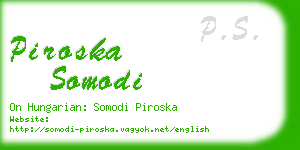 piroska somodi business card